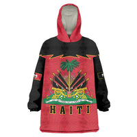 Personalized Haiti 1964 Wearable Blanket Hoodie Coat Of Arms Flag Style