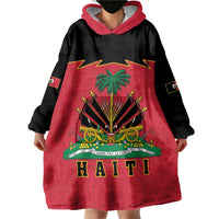 Personalized Haiti 1964 Wearable Blanket Hoodie Coat Of Arms Flag Style