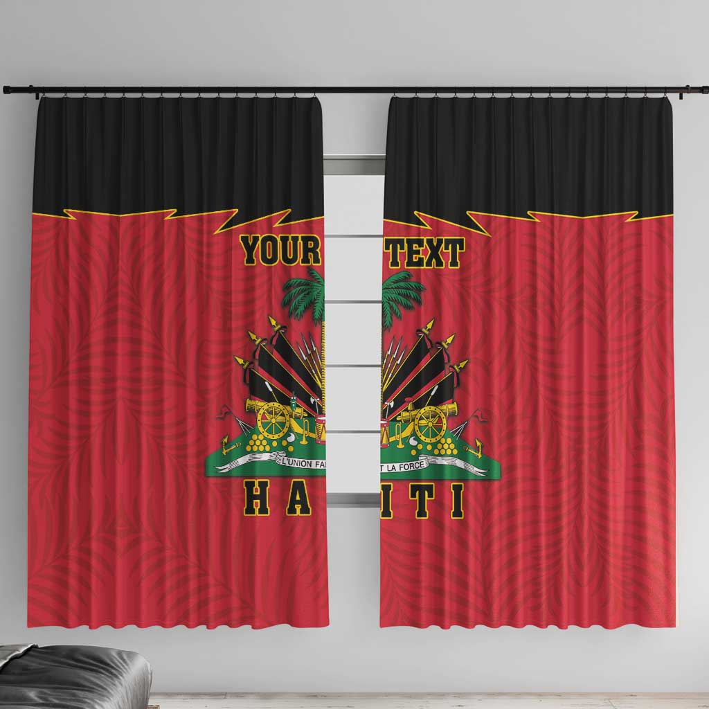 Personalized Haiti 1964 Window Curtain Coat Of Arms Flag Style