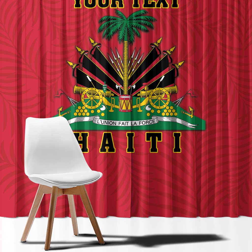 Personalized Haiti 1964 Window Curtain Coat Of Arms Flag Style