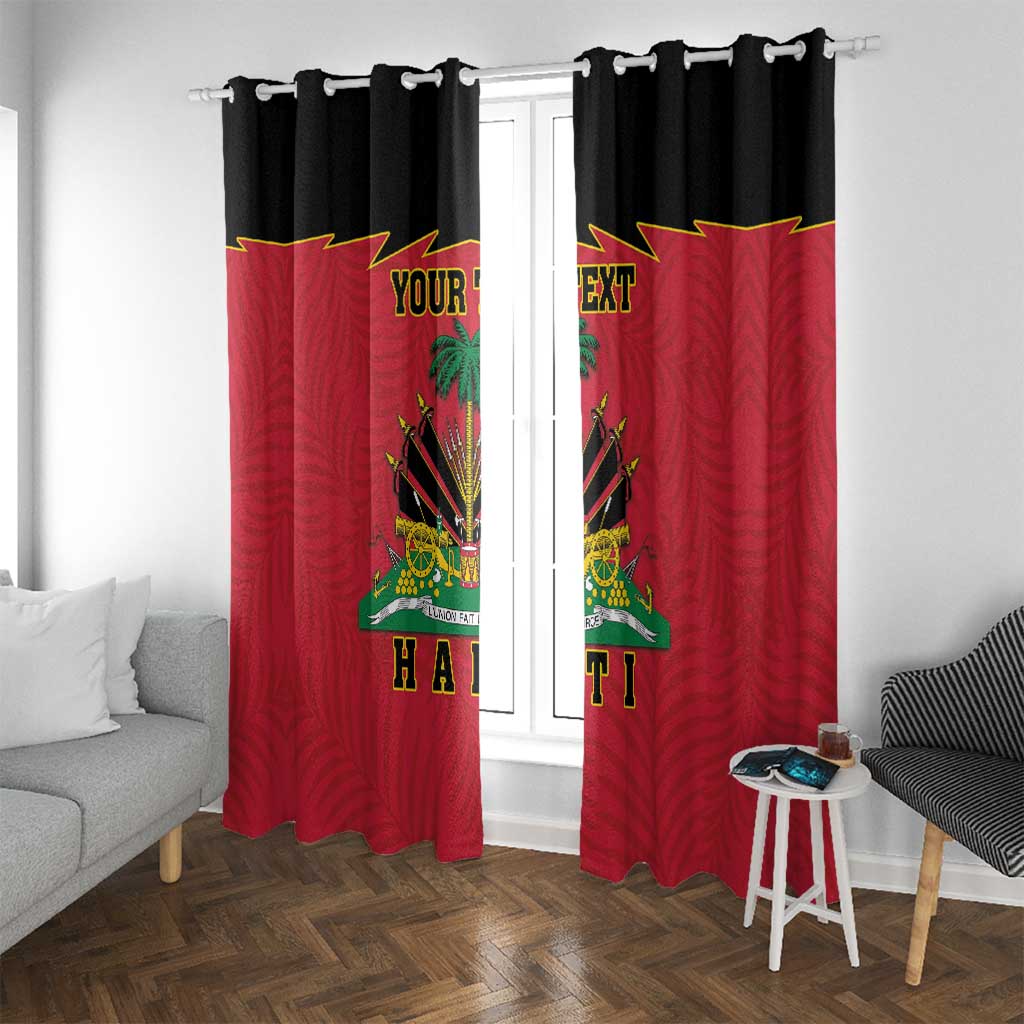 Personalized Haiti 1964 Window Curtain Coat Of Arms Flag Style