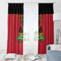 Personalized Haiti 1964 Window Curtain Coat Of Arms Flag Style