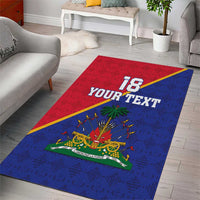 Custom Haiti Football Area Rug Les Grenadiers