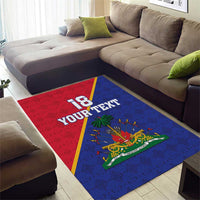 Custom Haiti Football Area Rug Les Grenadiers