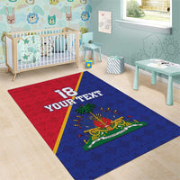 Custom Haiti Football Area Rug Les Grenadiers