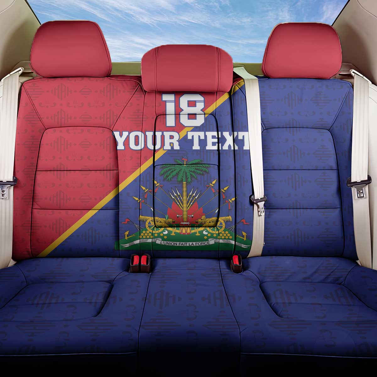 Custom Haiti Football Back Car Seat Cover Les Grenadiers