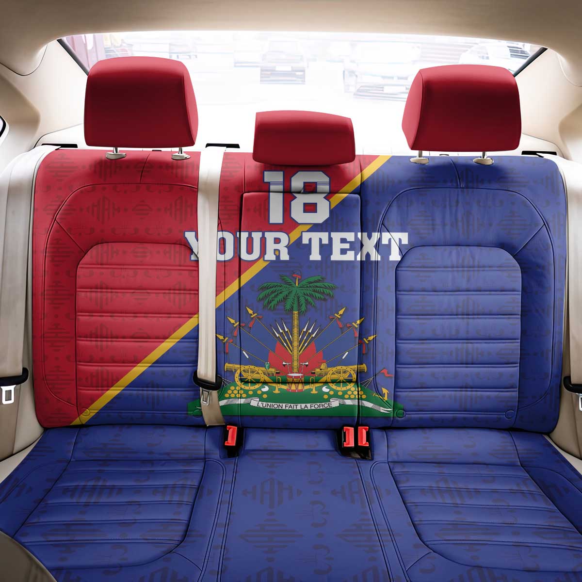 Custom Haiti Football Back Car Seat Cover Les Grenadiers