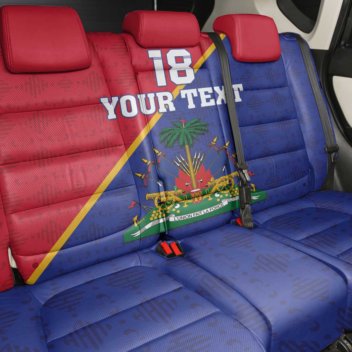Custom Haiti Football Back Car Seat Cover Les Grenadiers