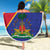Custom Haiti Football Beach Blanket Les Grenadiers