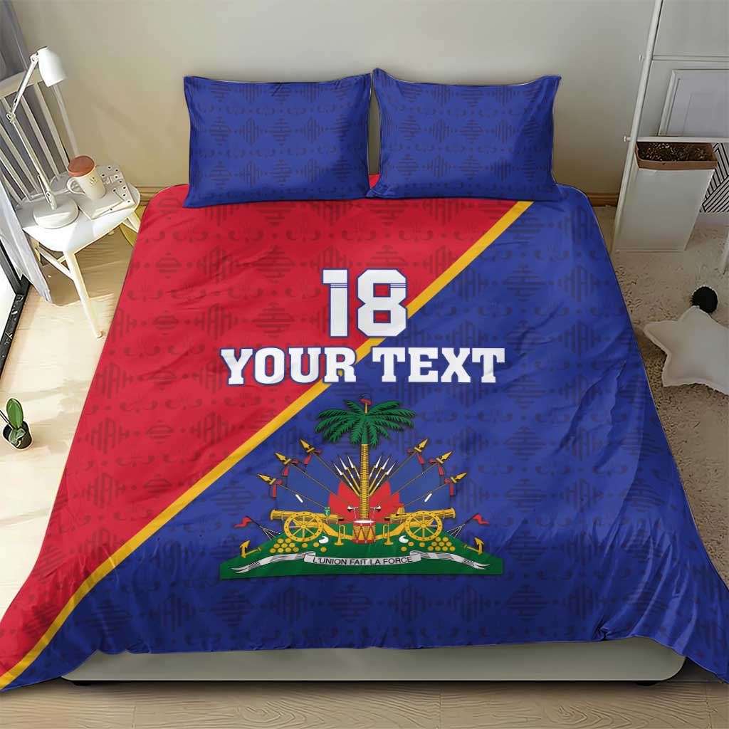 Custom Haiti Football Bedding Set Les Grenadiers