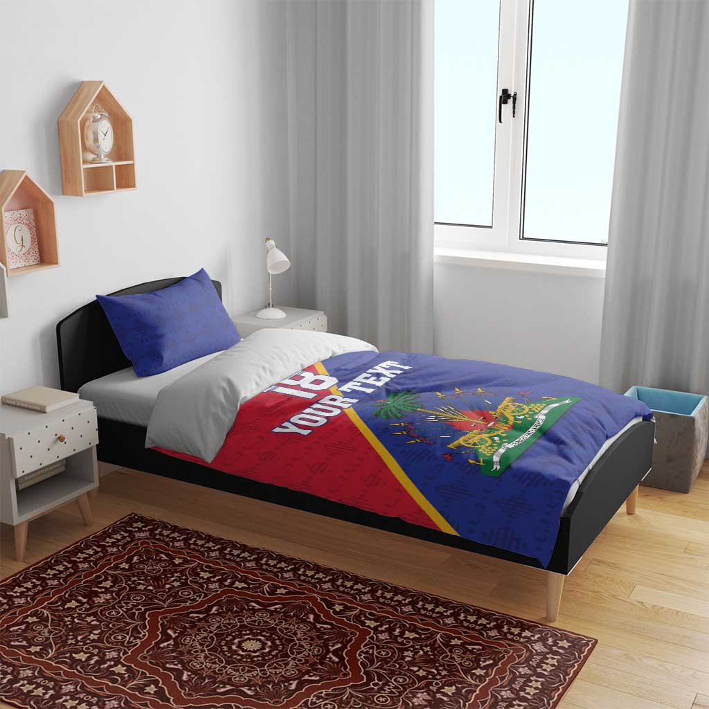 Custom Haiti Football Bedding Set Les Grenadiers