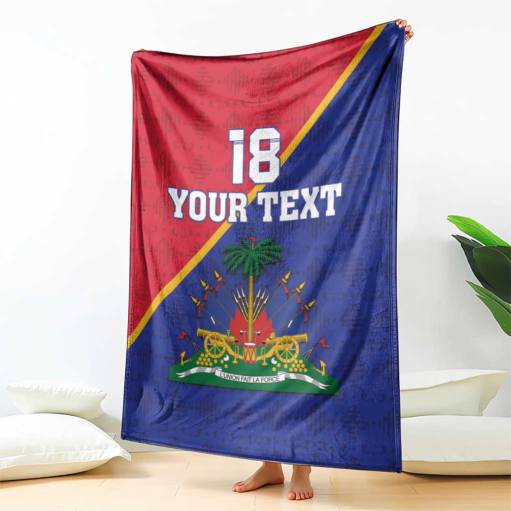 Custom Haiti Football Blanket Les Grenadiers