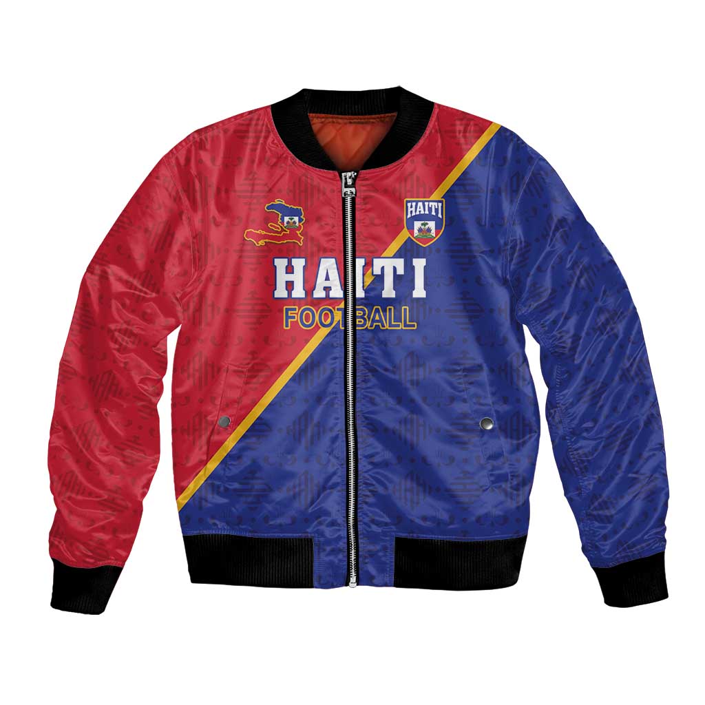 Custom Haiti Football Bomber Jacket Les Grenadiers
