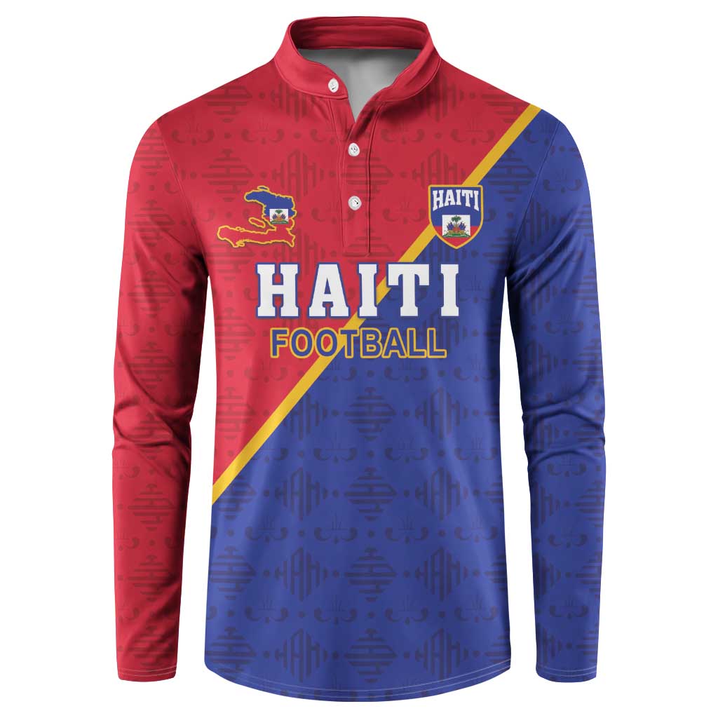 Custom Haiti Football Button Sweatshirt Les Grenadiers