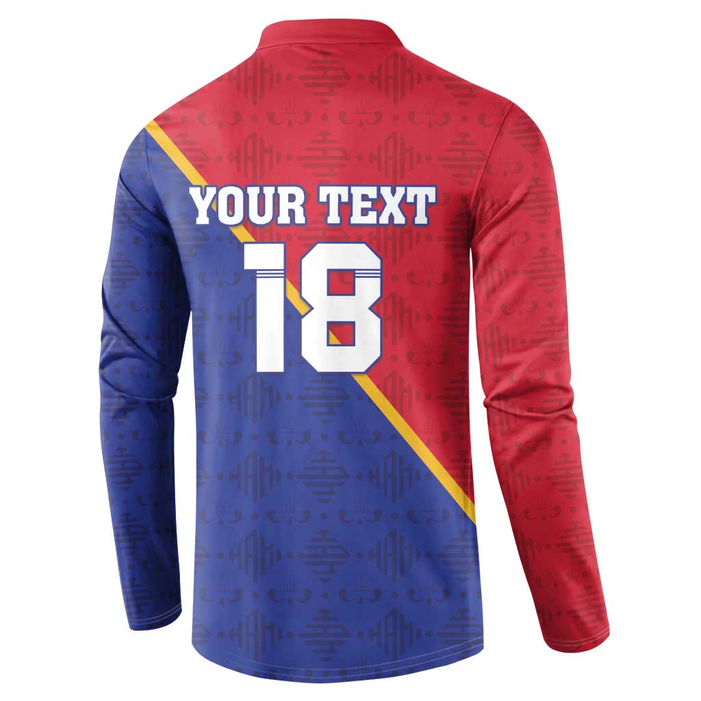 Custom Haiti Football Button Sweatshirt Les Grenadiers
