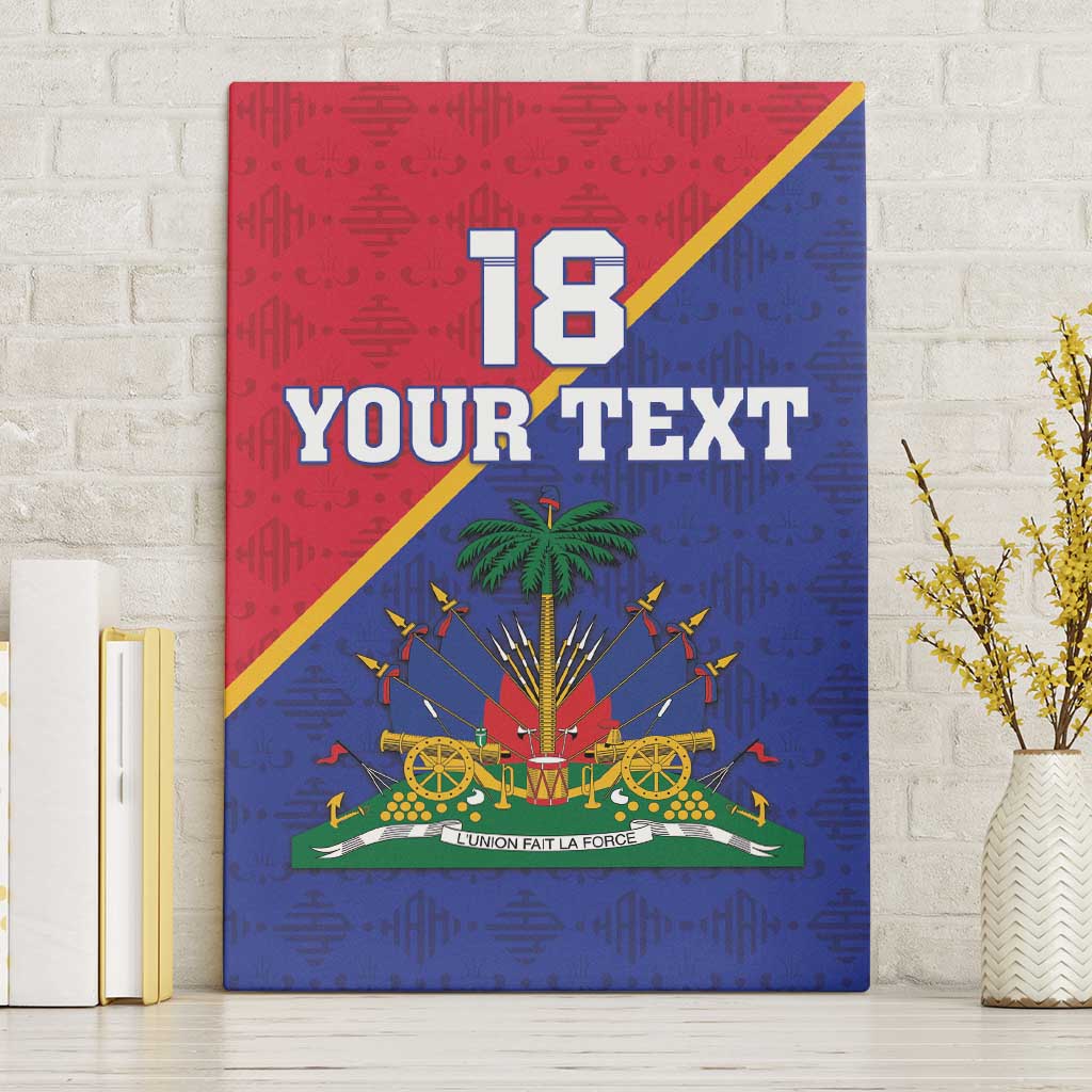 Custom Haiti Football Canvas Wall Art Les Grenadiers