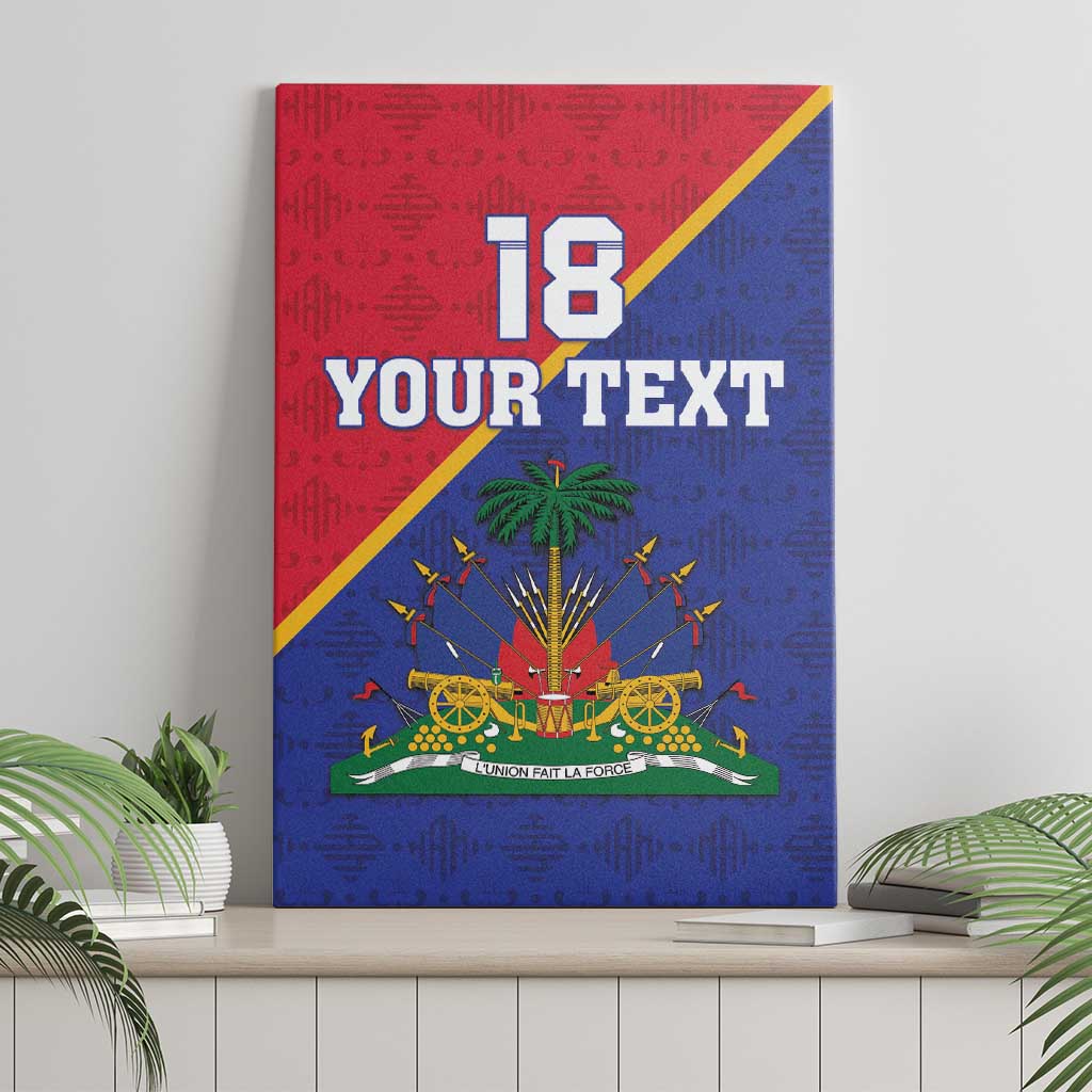 Custom Haiti Football Canvas Wall Art Les Grenadiers