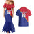Custom Haiti Football Couples Matching Mermaid Dress and Hawaiian Shirt Les Grenadiers
