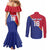 Custom Haiti Football Couples Matching Mermaid Dress and Long Sleeve Button Shirt Les Grenadiers