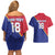 Custom Haiti Football Couples Matching Off Shoulder Short Dress and Hawaiian Shirt Les Grenadiers