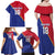Custom Haiti Football Family Matching Off Shoulder Maxi Dress and Hawaiian Shirt Les Grenadiers