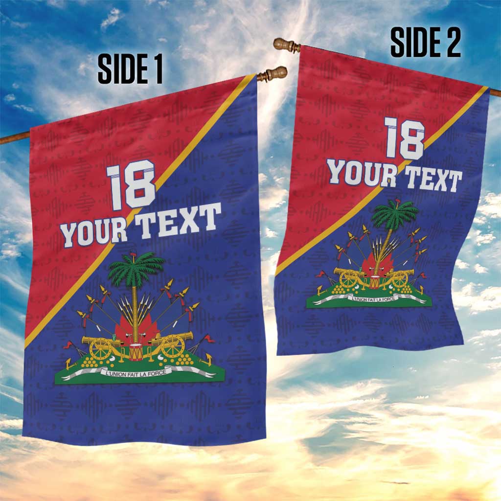 Custom Haiti Football Garden Flag Les Grenadiers