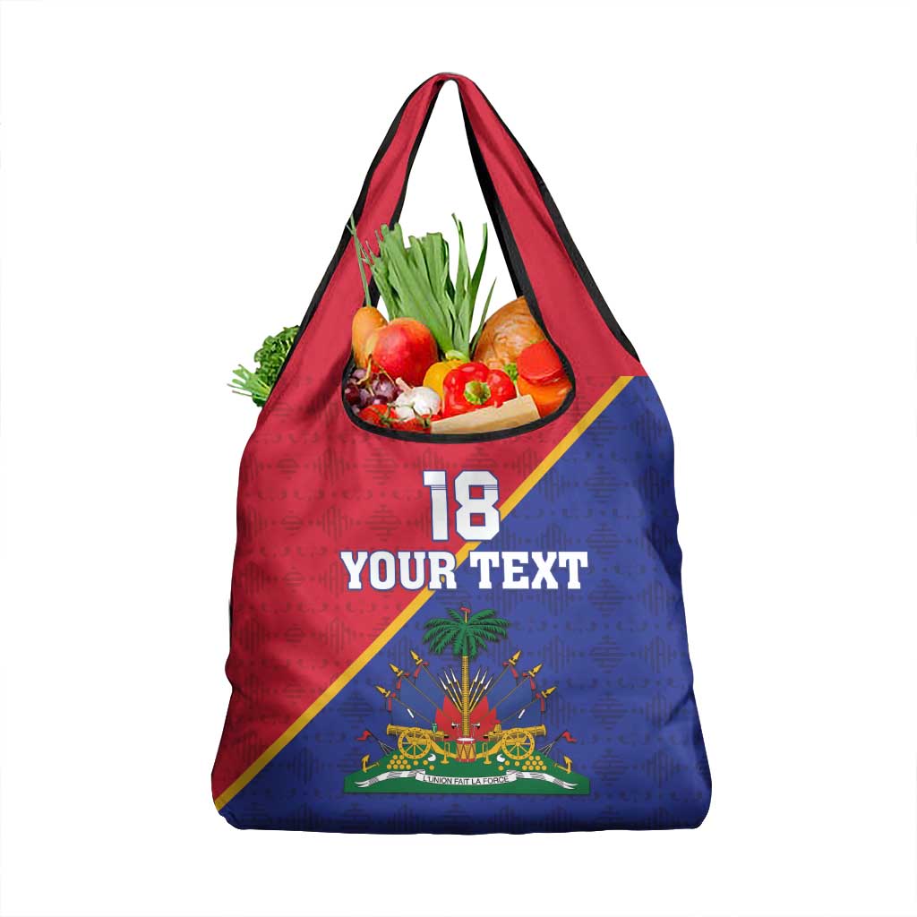 Custom Haiti Football Grocery Bag Les Grenadiers