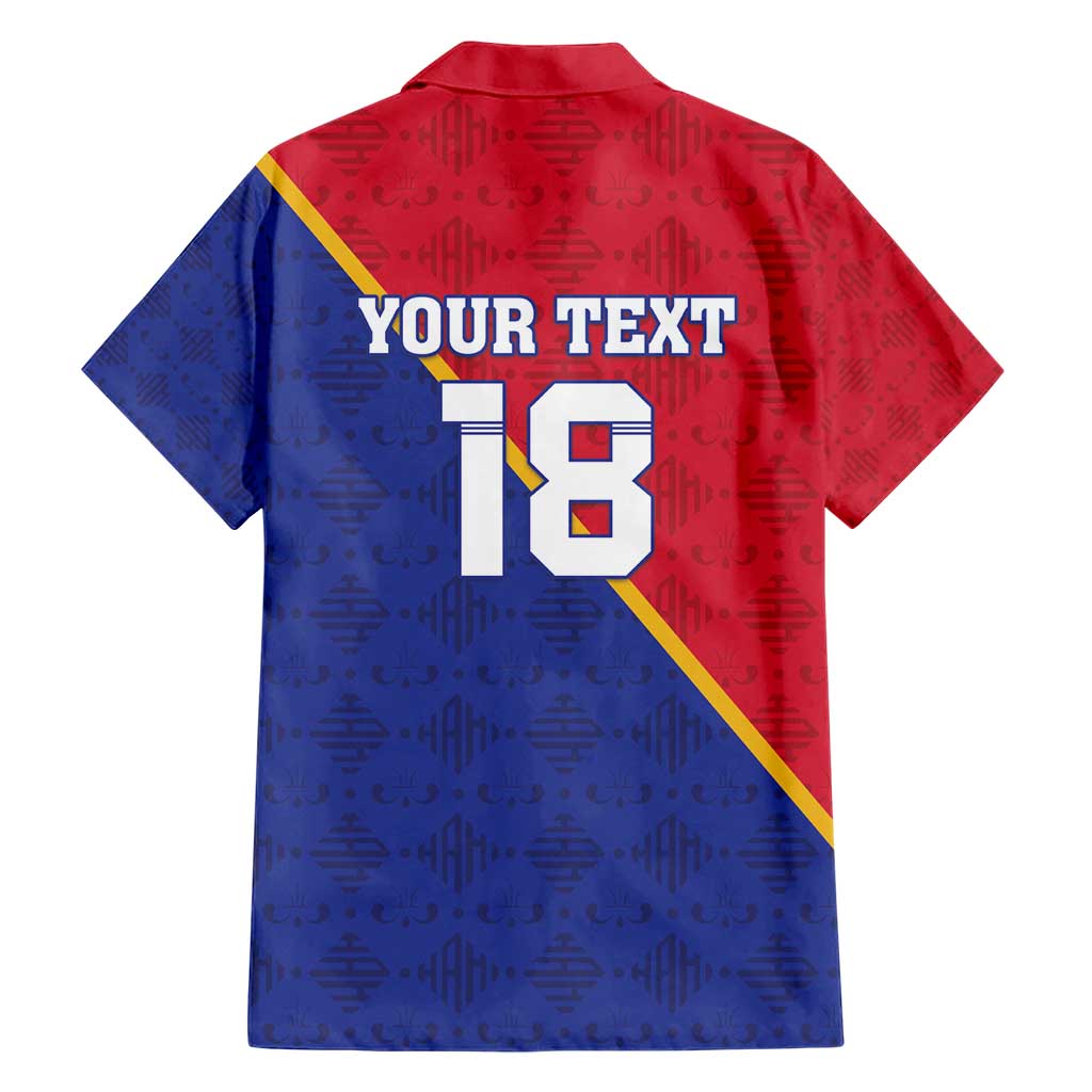 Custom Haiti Football Hawaiian Shirt Les Grenadiers