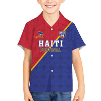 Custom Haiti Football Kid Hawaiian Shirt Les Grenadiers