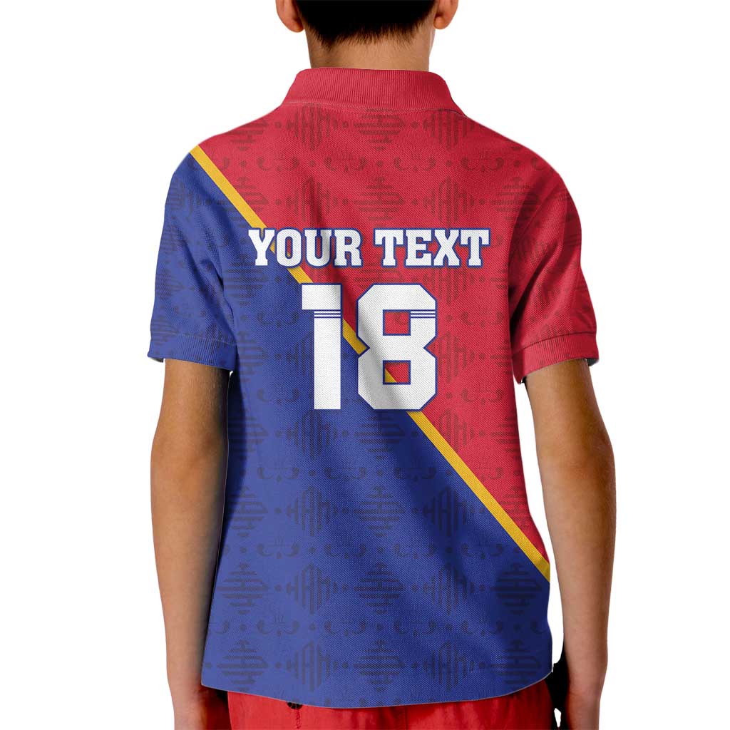 Custom Haiti Football Kid Polo Shirt Les Grenadiers