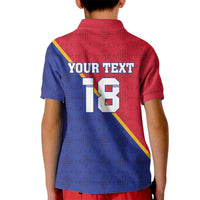 Custom Haiti Football Kid Polo Shirt Les Grenadiers