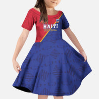 Custom Haiti Football Kid Short Sleeve Dress Les Grenadiers