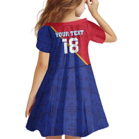 Custom Haiti Football Kid Short Sleeve Dress Les Grenadiers