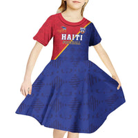 Custom Haiti Football Kid Short Sleeve Dress Les Grenadiers