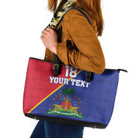 Custom Haiti Football Leather Tote Bag Les Grenadiers