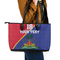 Custom Haiti Football Leather Tote Bag Les Grenadiers