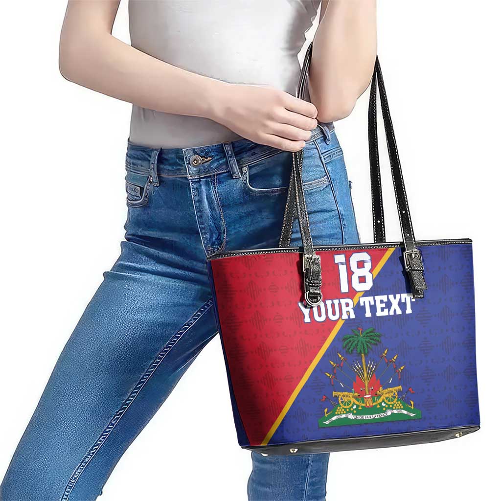 Custom Haiti Football Leather Tote Bag Les Grenadiers