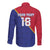 Custom Haiti Football Long Sleeve Button Shirt Les Grenadiers