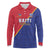 Custom Haiti Football Long Sleeve Polo Shirt Les Grenadiers