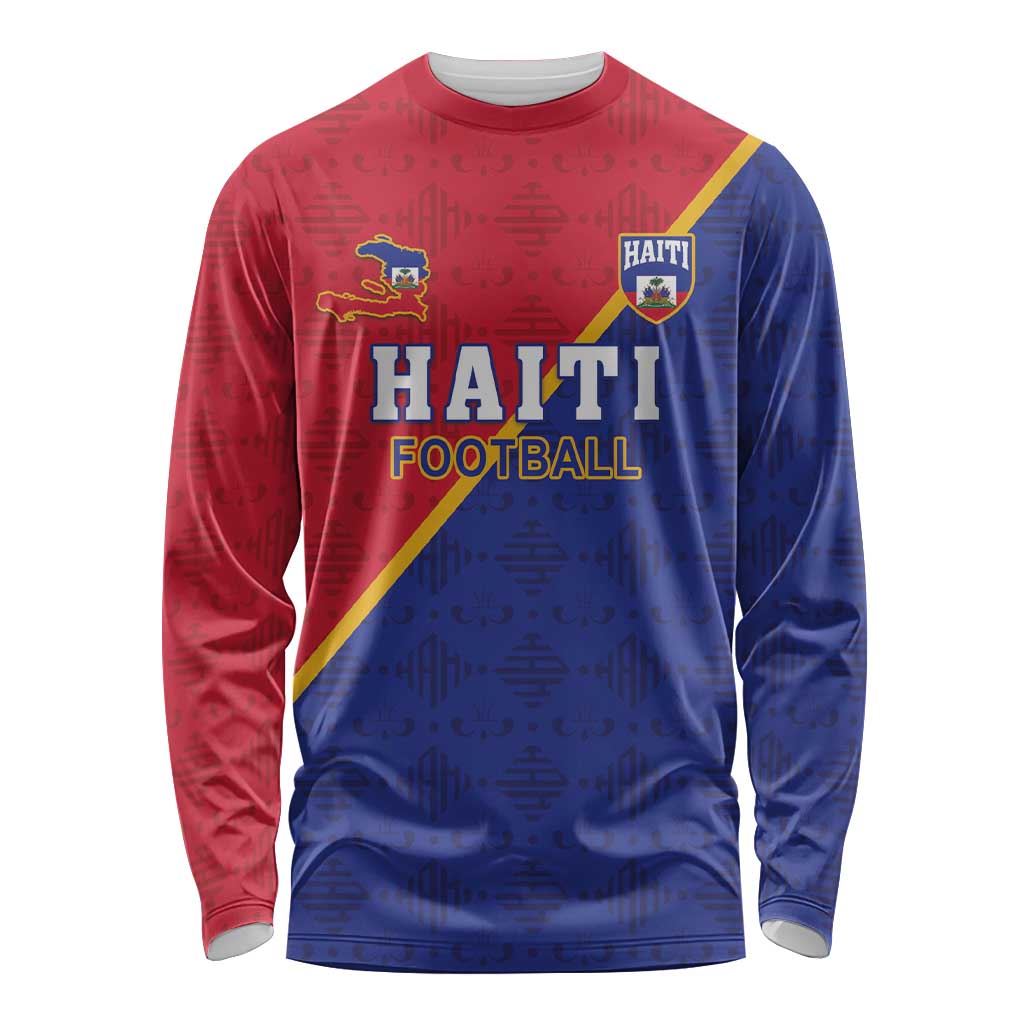 Custom Haiti Football Long Sleeve Shirt Les Grenadiers
