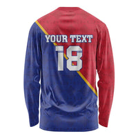 Custom Haiti Football Long Sleeve Shirt Les Grenadiers