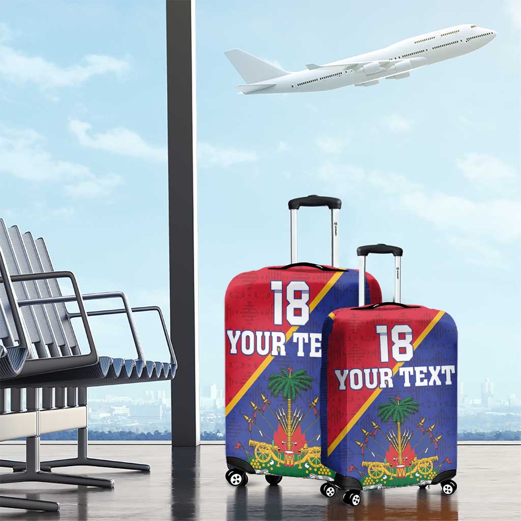 Custom Haiti Football Luggage Cover Les Grenadiers