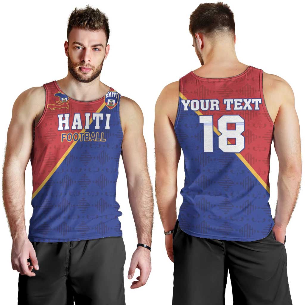 Custom Haiti Football Men Tank Top Les Grenadiers