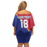 Custom Haiti Football Off Shoulder Short Dress Les Grenadiers