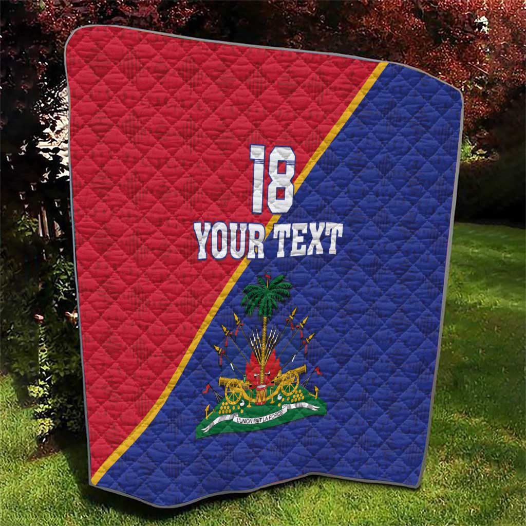 Custom Haiti Football Quilt Les Grenadiers