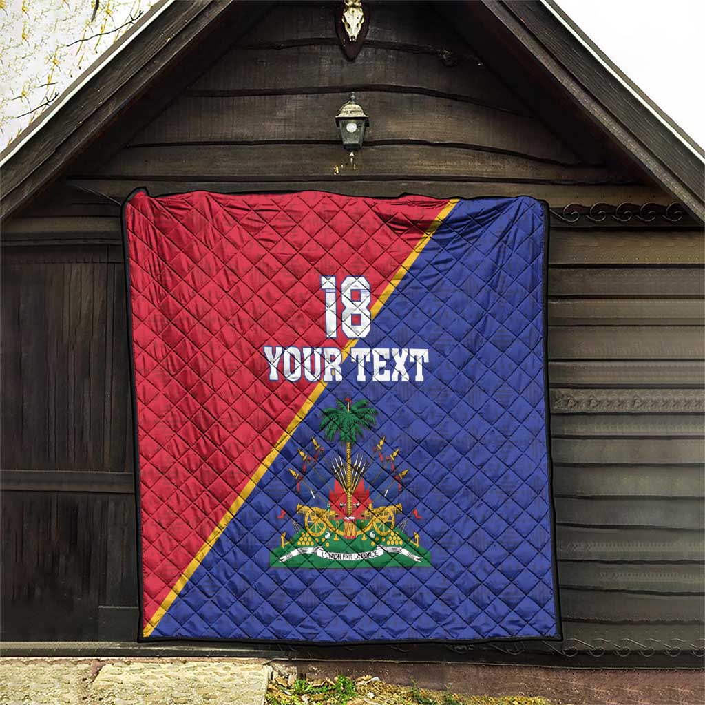 Custom Haiti Football Quilt Les Grenadiers