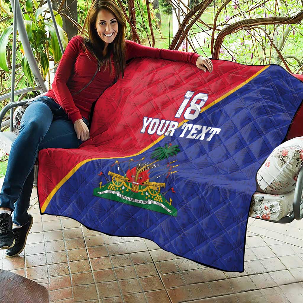 Custom Haiti Football Quilt Les Grenadiers