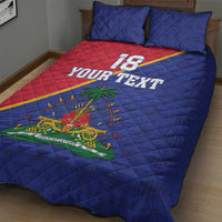 Custom Haiti Football Quilt Bed Set Les Grenadiers