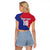 Custom Haiti Football Raglan Cropped T Shirt Les Grenadiers
