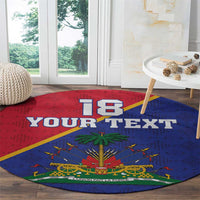 Custom Haiti Football Round Carpet Les Grenadiers